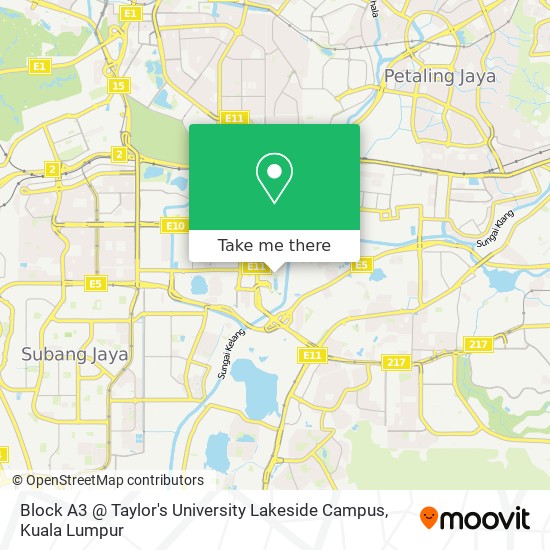 Block A3 @ Taylor's University Lakeside Campus map