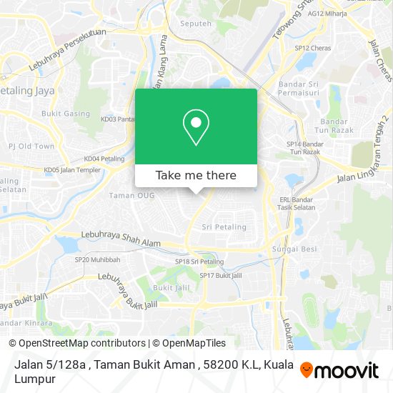 Peta Jalan 5 / 128a , Taman Bukit Aman , 58200 K.L