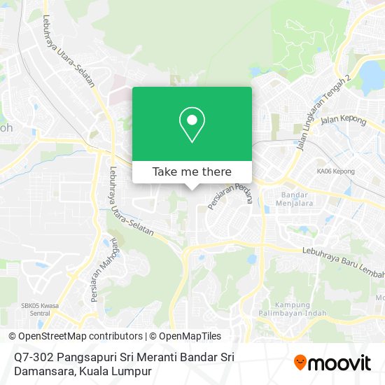 Peta Q7-302 Pangsapuri Sri Meranti Bandar Sri Damansara