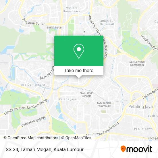 SS 24, Taman Megah map