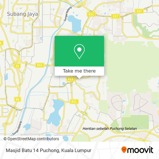 Peta Masjid Batu 14 Puchong