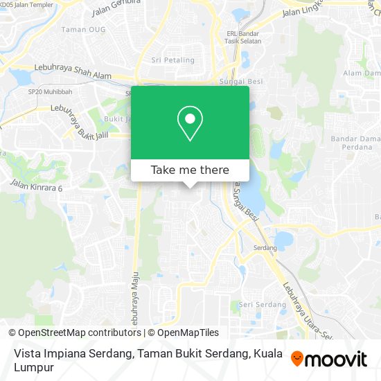 Peta Vista Impiana Serdang, Taman Bukit Serdang