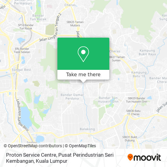Peta Proton Service Centre, Pusat Perindustrian Seri Kembangan