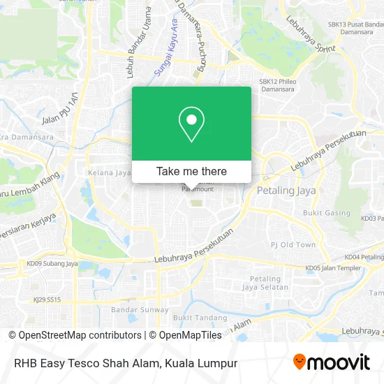RHB Easy Tesco Shah Alam map