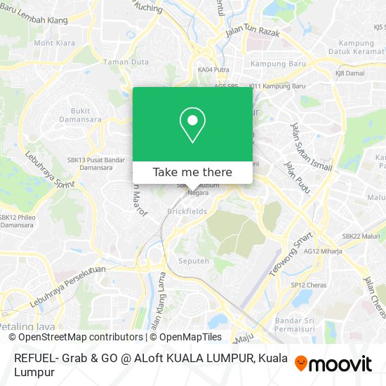 Peta REFUEL- Grab & GO @ ALoft KUALA LUMPUR