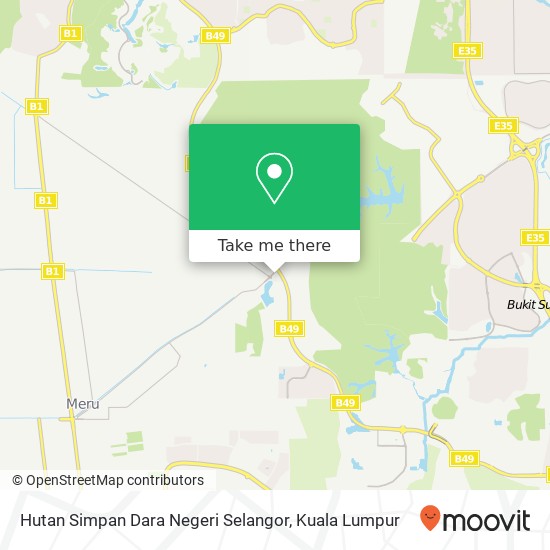 Peta Hutan Simpan Dara Negeri Selangor