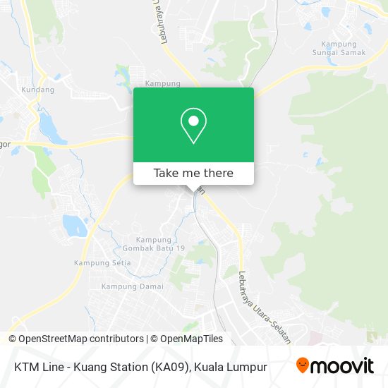 Peta KTM Line - Kuang Station (KA09)