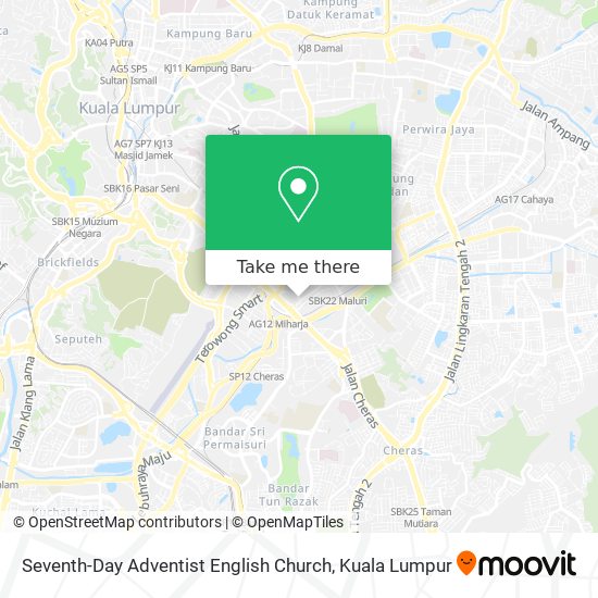 Seventh-Day Adventist English Church map