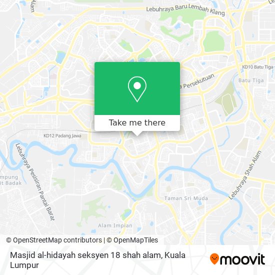 Peta Masjid al-hidayah seksyen 18 shah alam