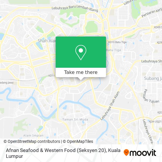 Afnan Seafood & Western Food (Seksyen 20) map