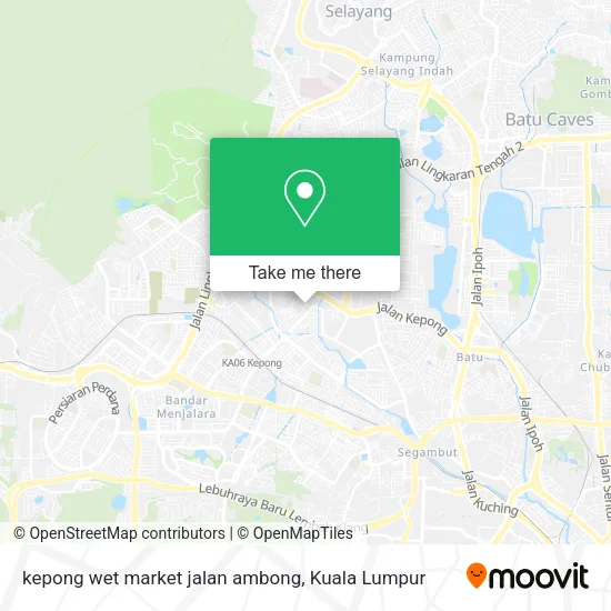 kepong wet  market jalan ambong map