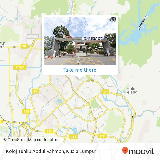 Kolej Tunku Abdul Rahman map
