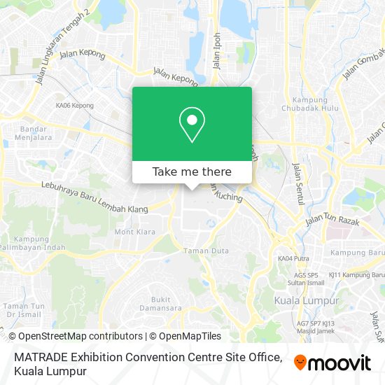 MATRADE Exhibition Convention Centre Site Office map