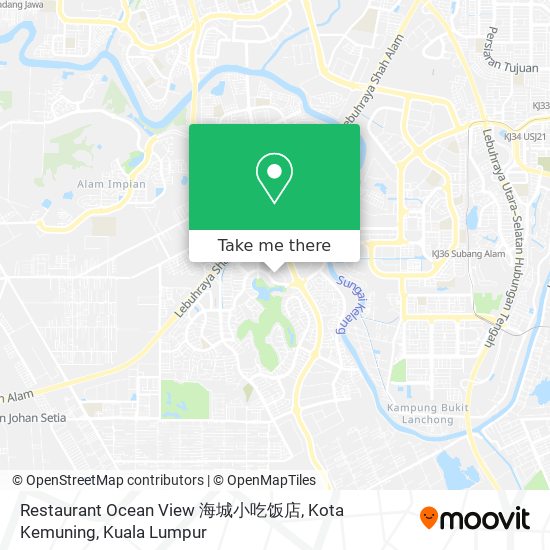 Restaurant Ocean View 海城小吃饭店, Kota Kemuning map