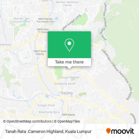 Tanah Rata .Cameron Highland map