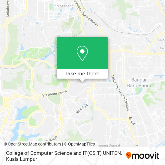 College of Computer Science and IT(CSIT) UNITEN map
