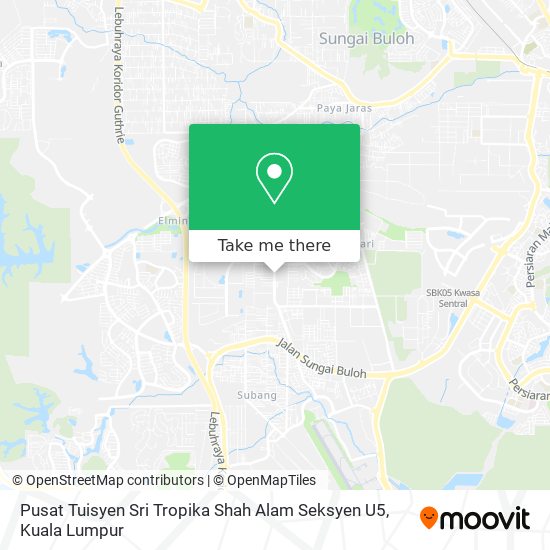 Pusat Tuisyen Sri Tropika Shah Alam Seksyen U5 map