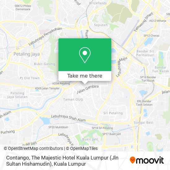 Contango, The Majestic Hotel Kuala Lumpur (Jln Sultan Hishamudin) map