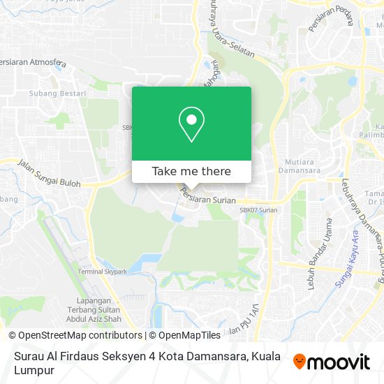 Peta Surau Al Firdaus Seksyen 4 Kota Damansara