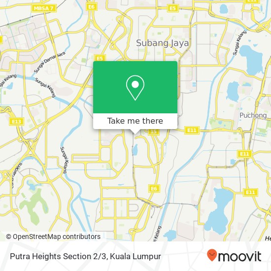 Putra Heights Section 2/3 map