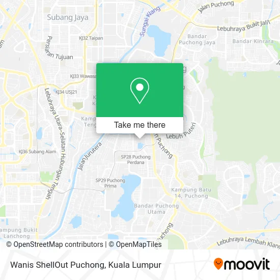 Wanis ShellOut Puchong map