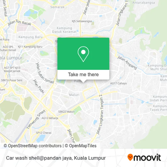 Car wash shell@pandan jaya map