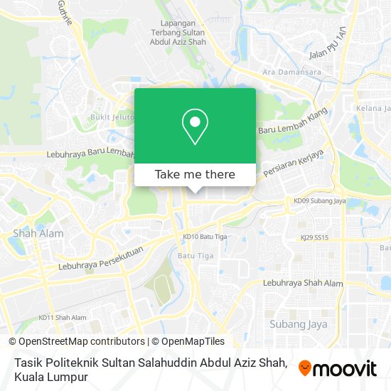 Tasik Politeknik Sultan Salahuddin Abdul Aziz Shah map