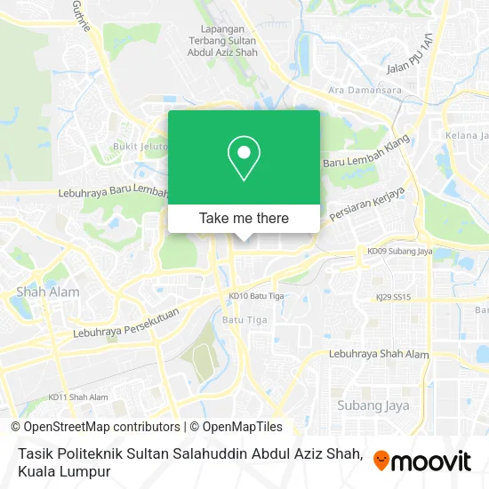 Tasik Politeknik Sultan Salahuddin Abdul Aziz Shah map