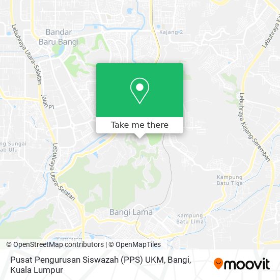 Pusat Pengurusan Siswazah (PPS) UKM, Bangi map