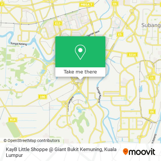 Peta KayB Little Shoppe @ Giant Bukit Kemuning