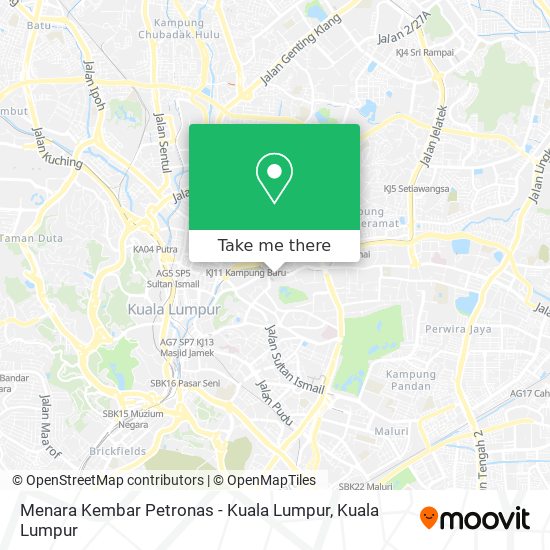 Peta Menara Kembar Petronas - Kuala Lumpur