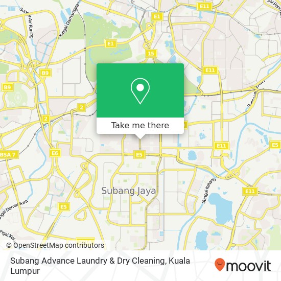 Peta Subang Advance Laundry & Dry Cleaning