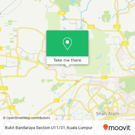 Bukit Bandaraya Section U11/31 map