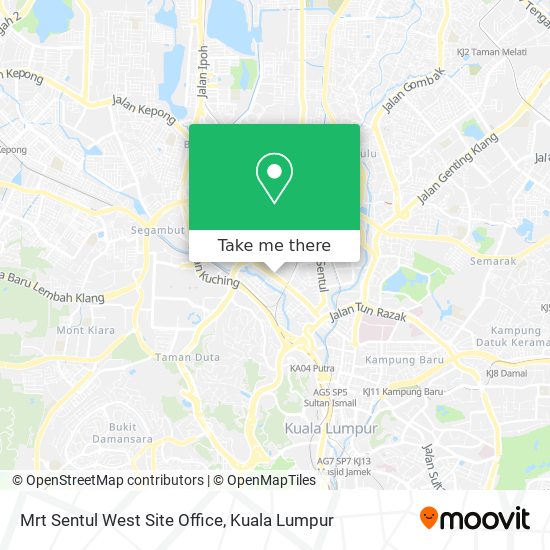 Mrt Sentul West Site Office map