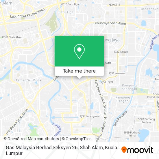 Gas Malaysia Berhad,Seksyen 26, Shah Alam map
