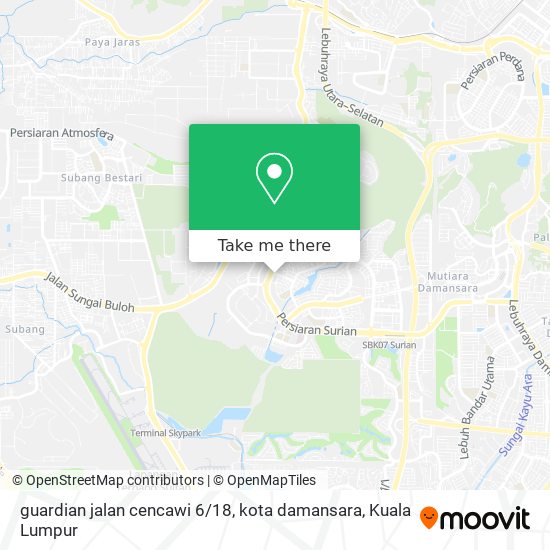 Peta guardian jalan cencawi 6 / 18, kota damansara