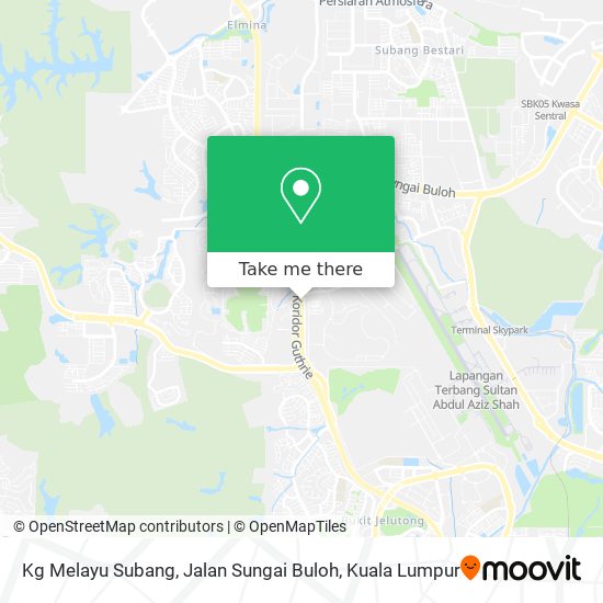 Peta Kg Melayu Subang, Jalan Sungai Buloh