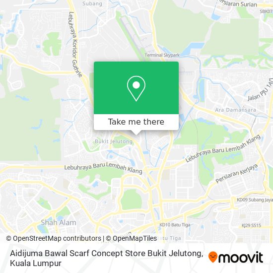 Aidijuma Bawal Scarf Concept Store Bukit Jelutong map