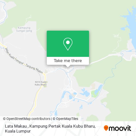 Peta Lata Makau , Kampung Pertak Kuala Kubu Bharu