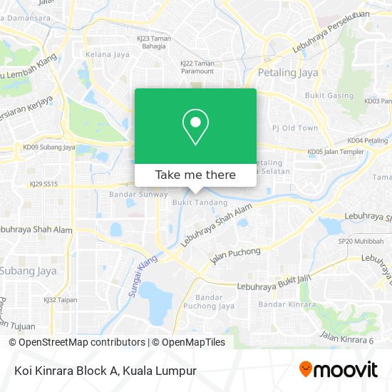 Koi Kinrara Block A map