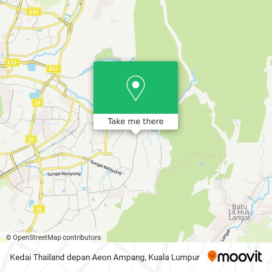 Peta Kedai Thailand depan Aeon Ampang