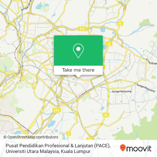 Pusat Pendidikan Profesional & Lanjutan (PACE), Universiti Utara Malaysia map