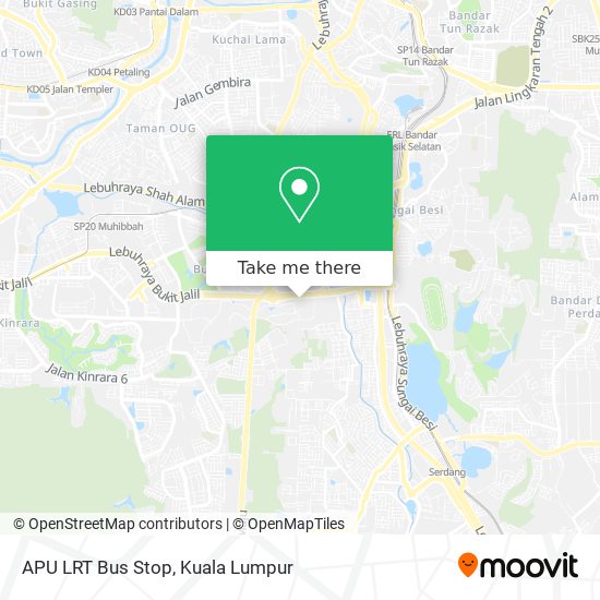 APU LRT Bus Stop map