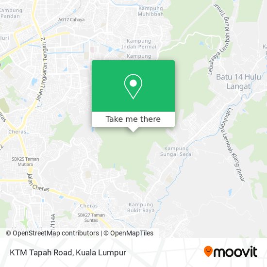 KTM Tapah Road map