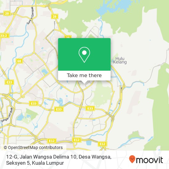 12-G, Jalan Wangsa Delima 10, Desa Wangsa, Seksyen 5 map