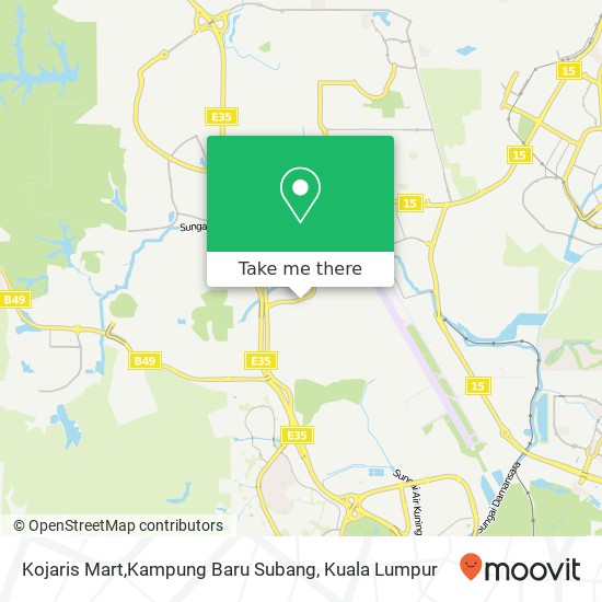 Kojaris Mart,Kampung Baru Subang map