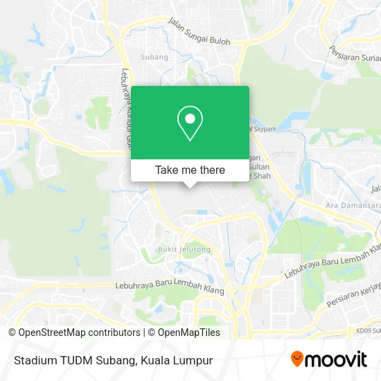 Stadium TUDM Subang map