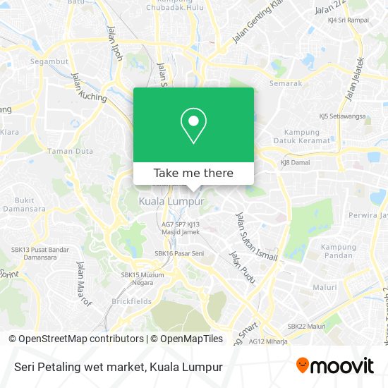 Seri Petaling wet market map