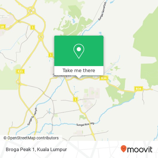 Broga Peak 1 map