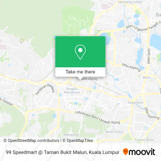 99 Speedmart @ Taman Bukit Maluri map